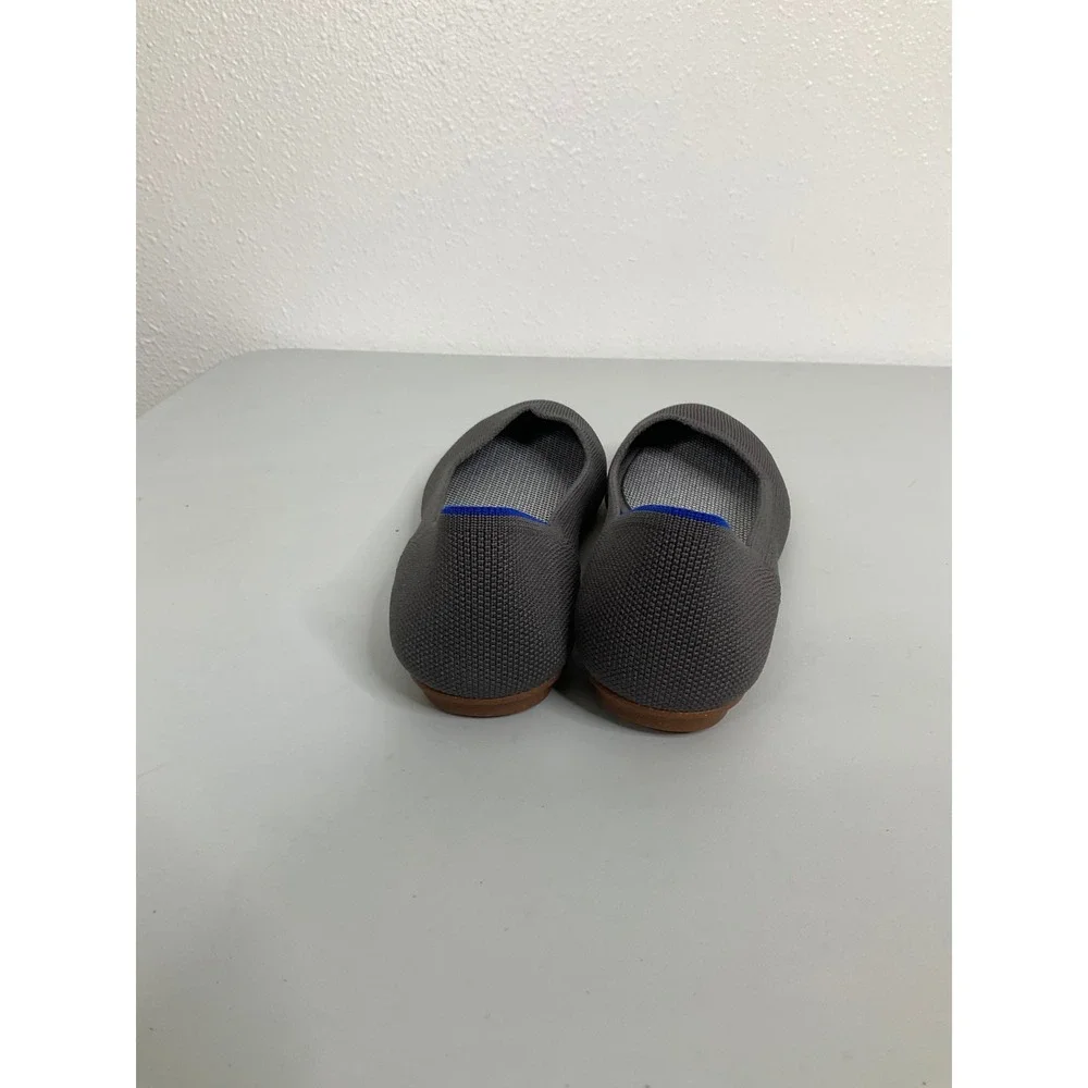 Rothys The Flat Charcoal‎ Grey Knit Round Toe Ballet Flats Size 6